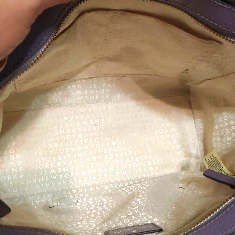 Kate Spade New York Wellesley Camryn Lilac Leather Satchel Bag💜 - Picture 15 of 16